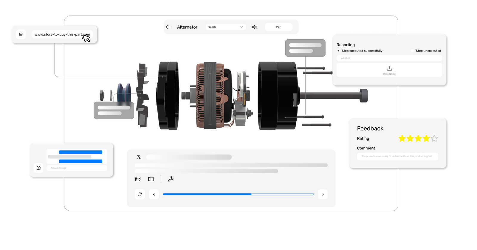 StepWorks Illustration for creating digital work instructions for maintenance, assembly, training and aftersales support